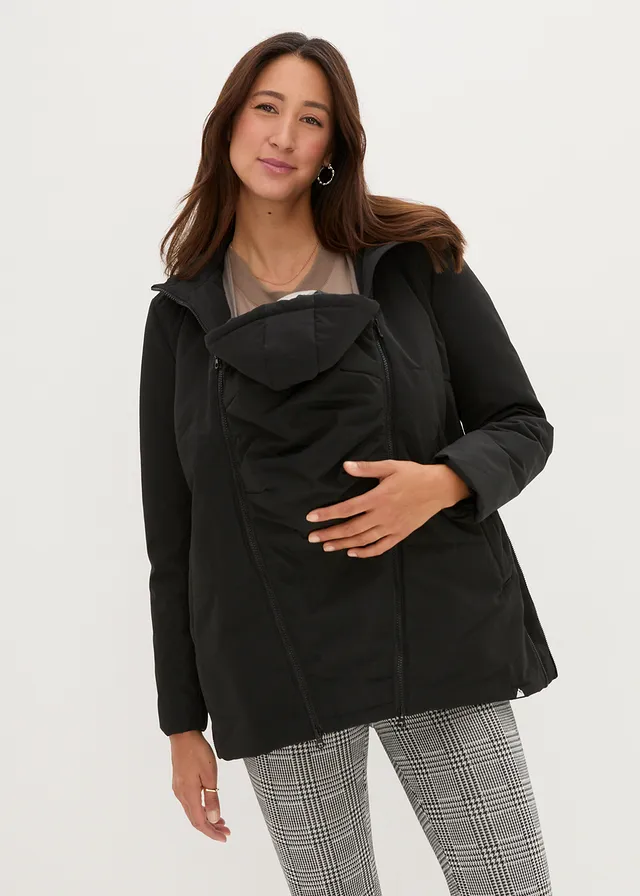 Veste de grossesse technique avec fonction de portage, légèrement rembourrée • noir • product-page.page-title-suffix