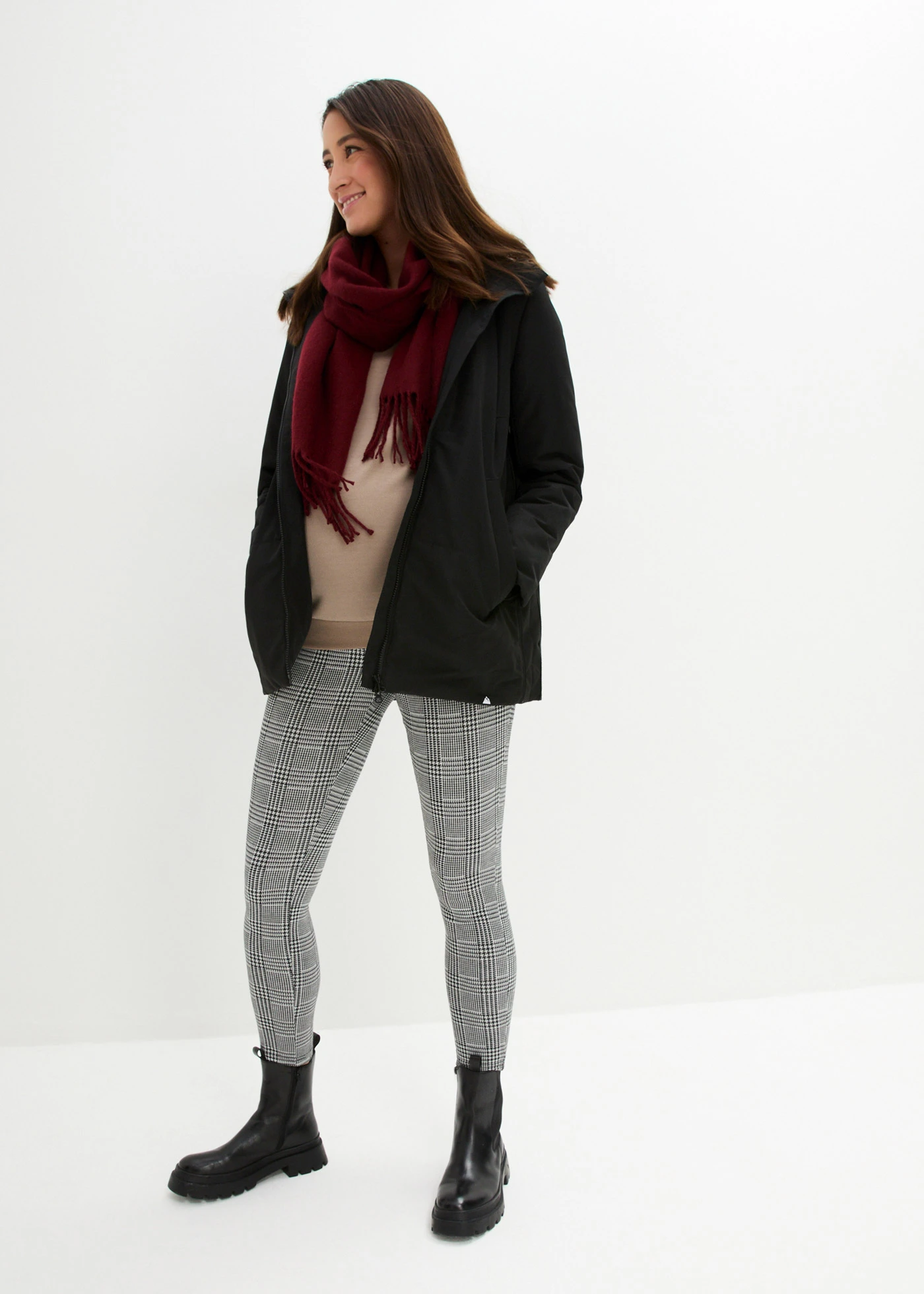 Materská bunda/na nosenie detí, 3v1 • čierna • obchod bonprix