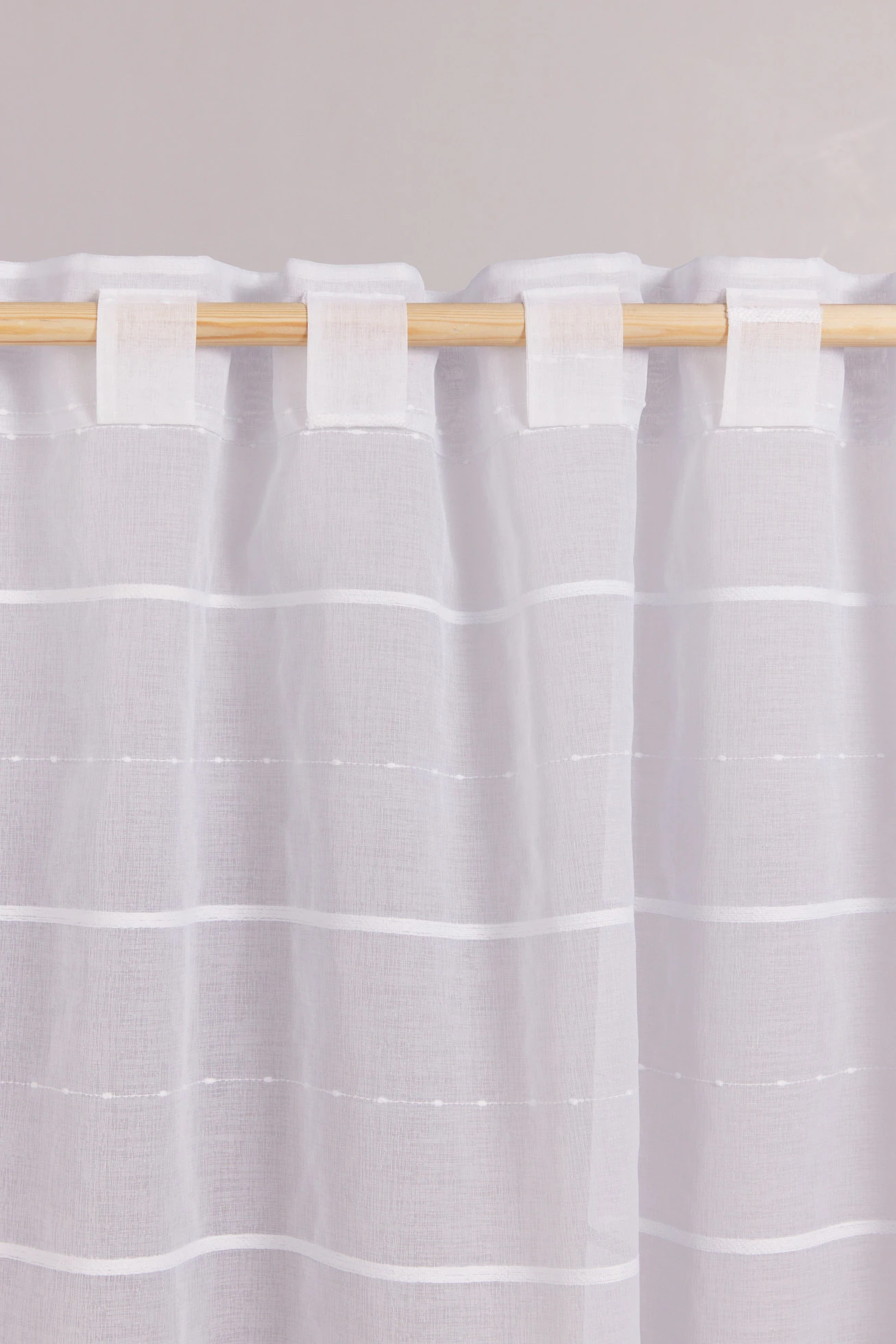 Voilage à rayures en 3D (1 pce) • blanc rayé • Boutique bonprix