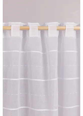Gordijn met 3D strepen (1 stuk) • wit gestreept • bonprix online shop