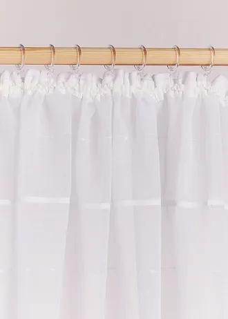 Voilage à rayures en 3D (1 pce) • blanc • Boutique bonprix