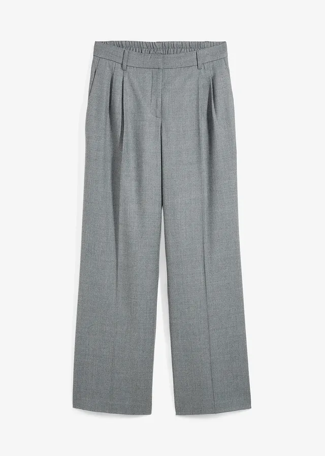 Pantaloni cu pense din lână