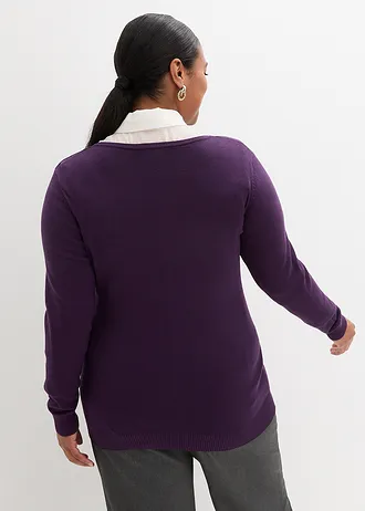 Gilet en maille, Couleur: violet foncé