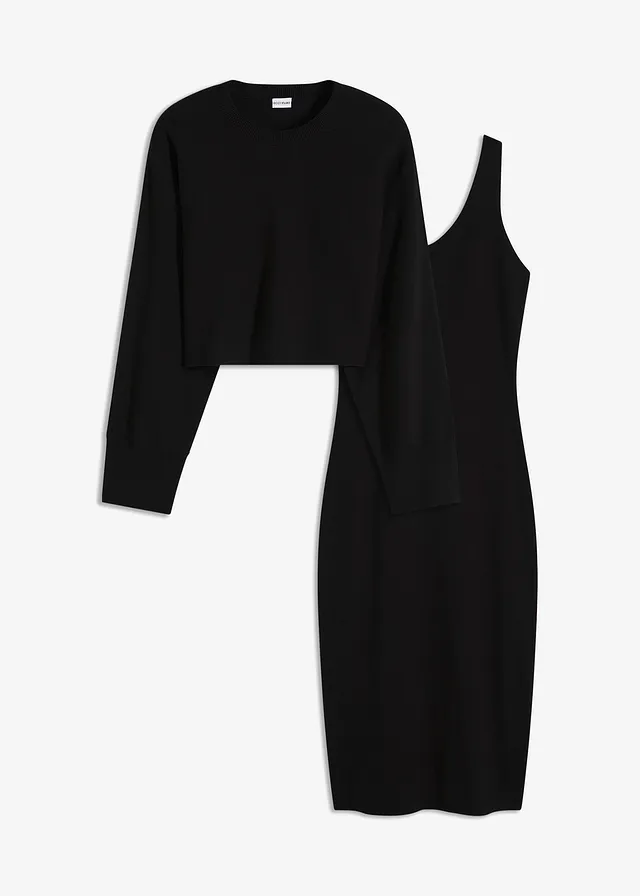 Gebreide jurk en shirt (2-dlg. set)