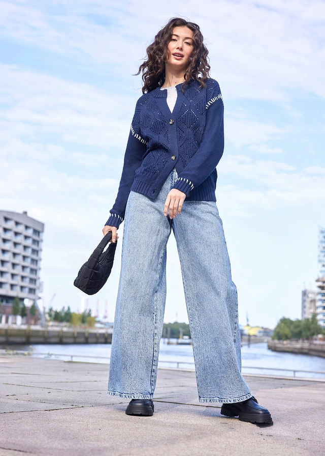 Jean large taille haute • denim bleu glacier used • product-page.page-title-suffix