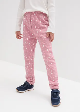 Termo legíny z organické bavlny • růžová + přírodní bílá • bonprix obchod