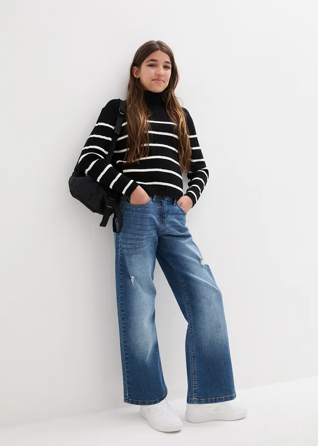 Jean large taille mi-haute • bleu denim • product-page.page-title-suffix