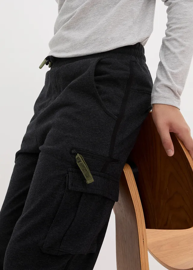 Jongens cargo joggingbroek van een zachte katoenmix • antraciet gemêleerd • product-page.page-title-suffix