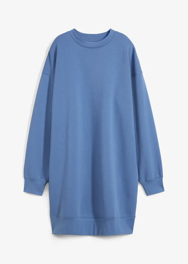 Robe oversize en molleton, Couleur: bleu jean