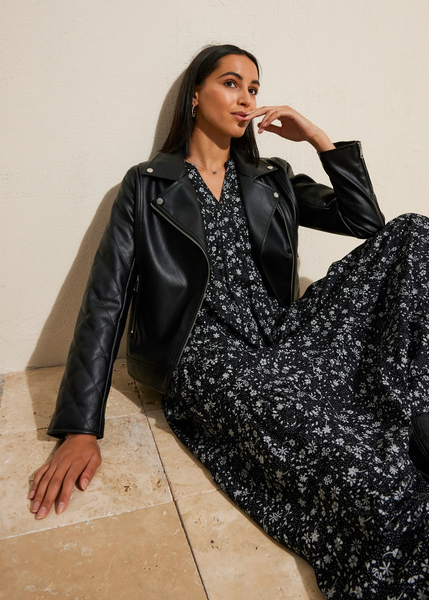 Imitatieleren jas • zwart • bonprix online shop