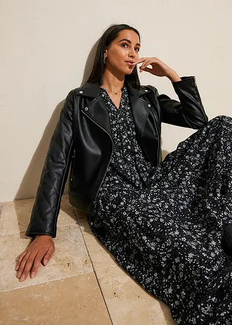 Imitatieleren jas • zwart • bonprix online shop