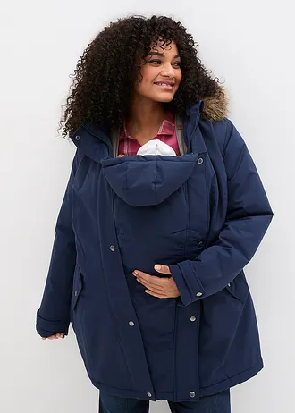 Veste de grossesse 3-en-1 avec fonction de portage, Couleur: bleu foncé