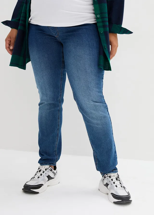 Skinny zwangerschapsjegging met katoen (set van 2), Kleur: blue stone-black stone