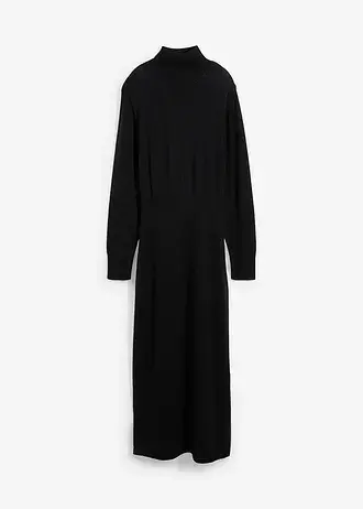 Robe en maille de laine mérinos • noir • Boutique bonprix