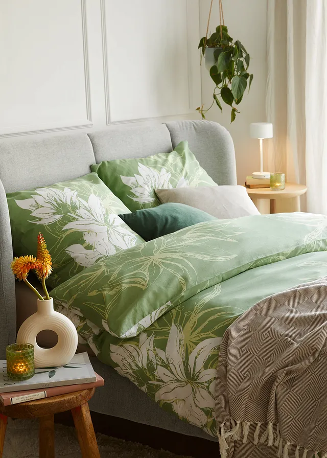 Parure de lit en linon • vert clair • product-page.page-title-suffix