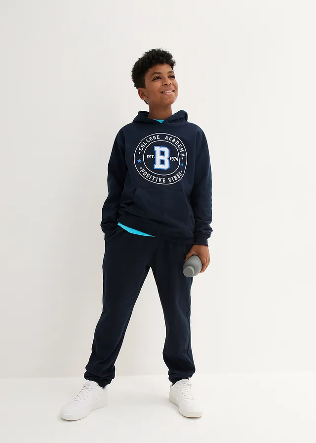 Kinderen sweater en sweatpants (2-dlg. set), Kleur: donkerblauw