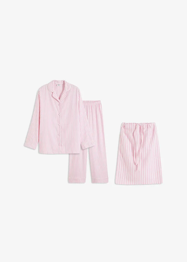 Pijama din finet cu geantă de cadou