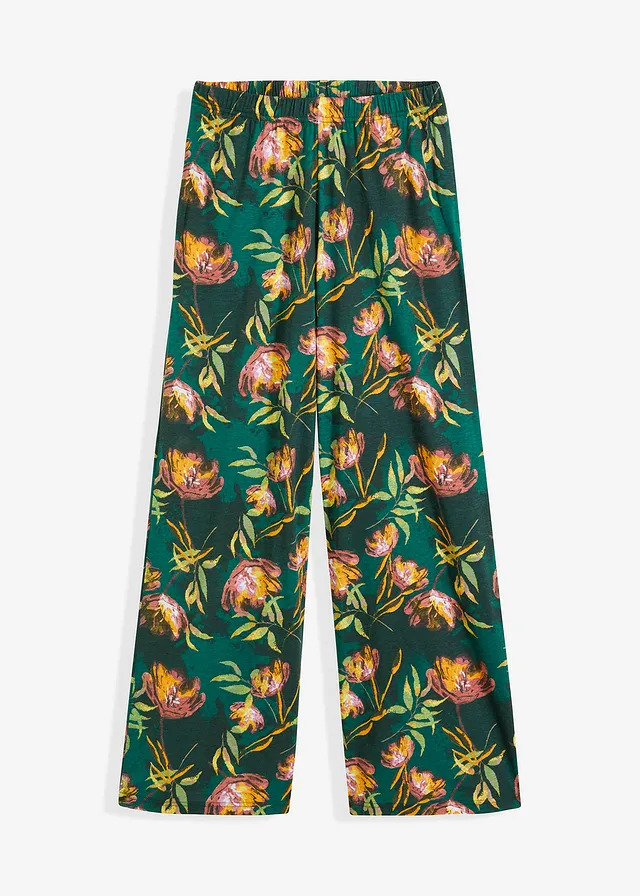 Pantaloni largi de pijama cu buzunare, din vîscoză