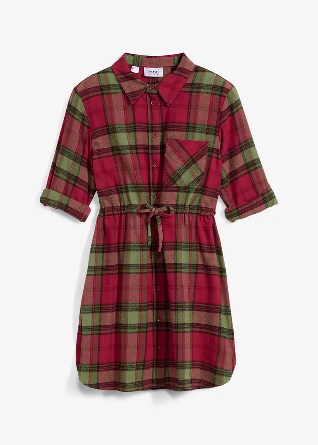 Rochie-cămașă din flanel