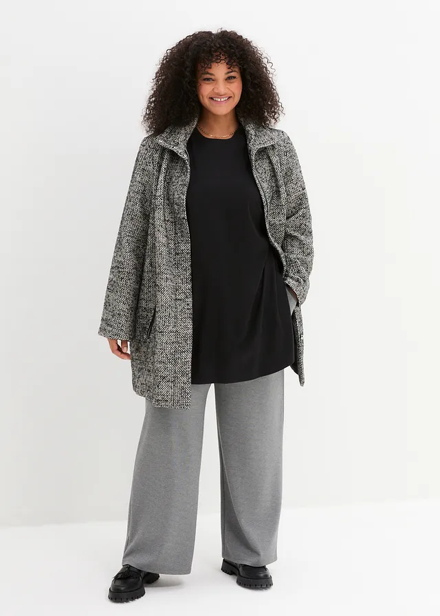 Oversized longshirt van biologisch katoen, Kleur: zwart