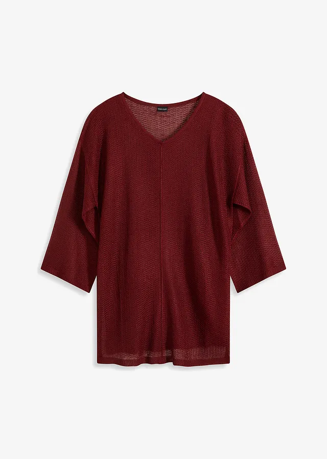 Pulover oversize cu model ajour