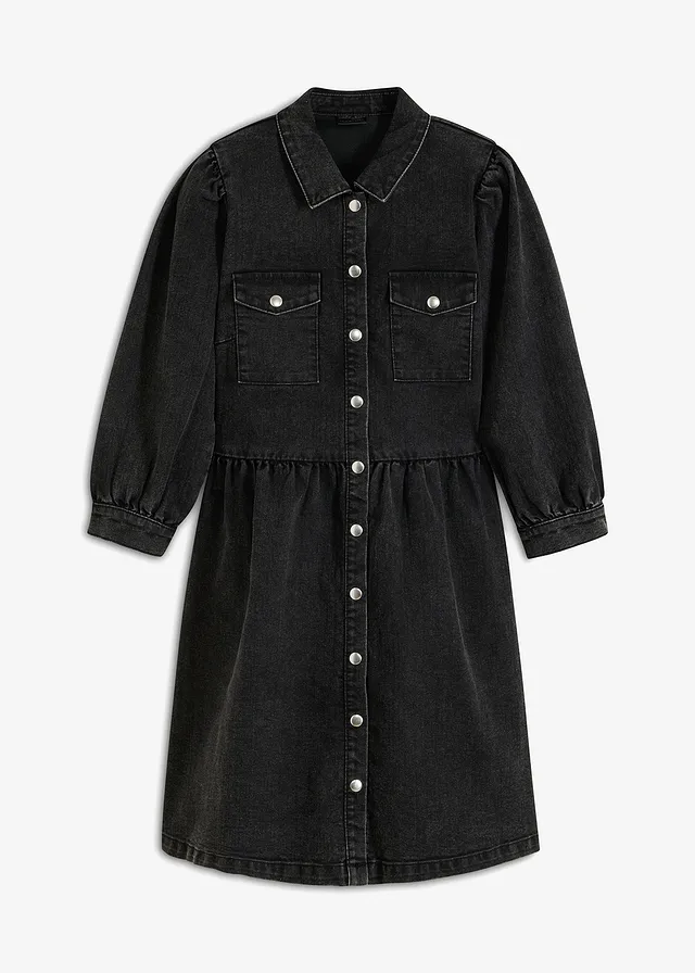 Spijkerjurk, Kleur: zwart denim