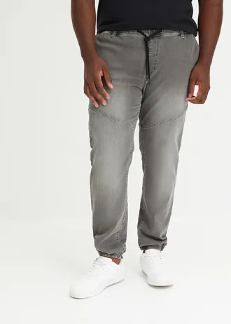 Regular fit stretch instapjeans, straight • grey denim plus size • bonprix online shop