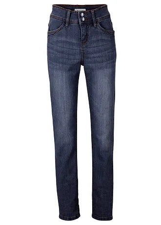 Pohodlné strečové džíny Slim Fit, High Waist, barva: tmavě modrý denim used