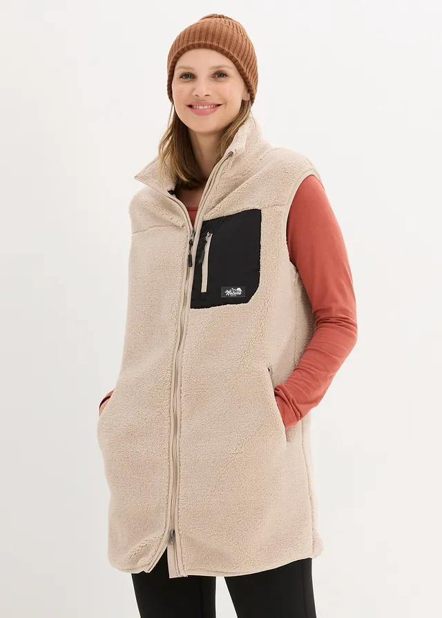 Gilet polaire sans manches, Couleur: gris pierre