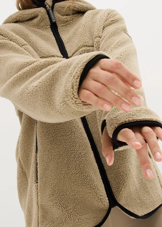 Veste en maille sherpa à capuche • new kaki • product-page.page-title-suffix