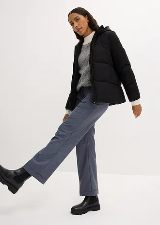 Prošívaná vatovaná bunda, krátká, barva: černá