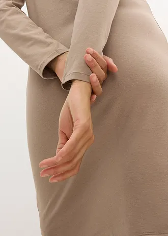 Jersey jurk van viscose (set van 2) • taupe+zwart • bonprix online shop