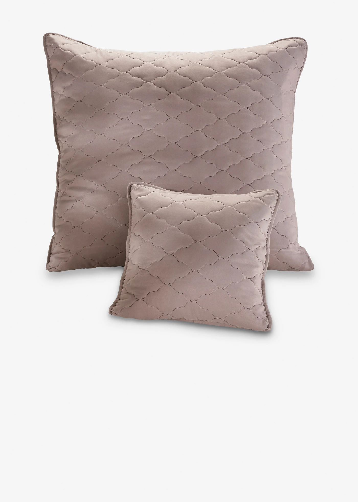 Lot de 2 housses de coussin matelassées • taupe • Boutique bonprix