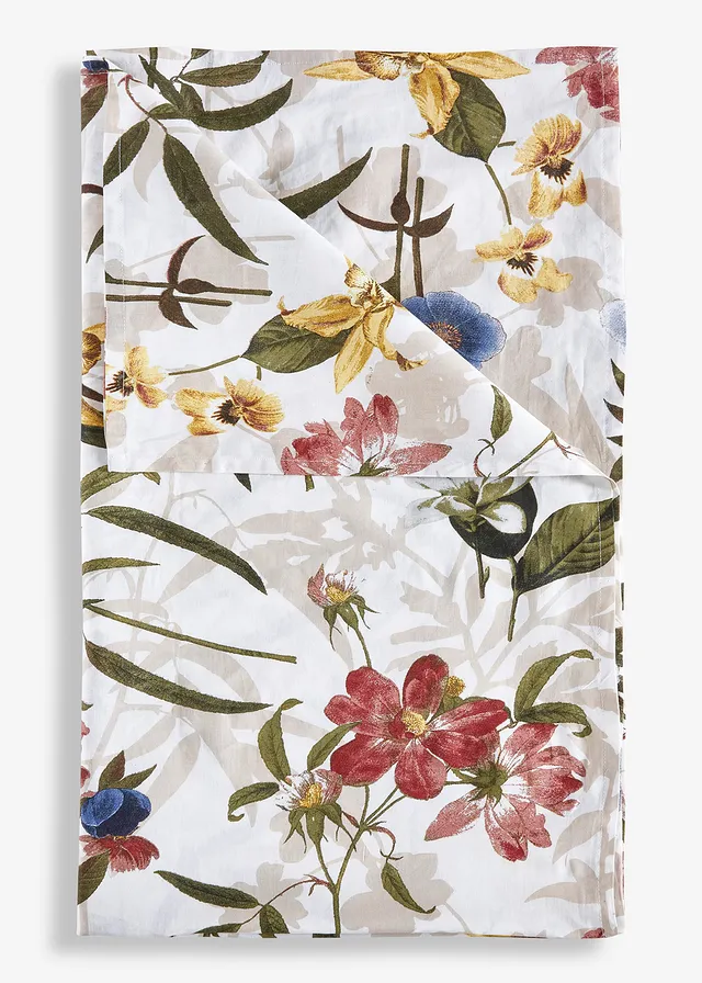 Dessus de lit à motif floral, Couleur: beige
