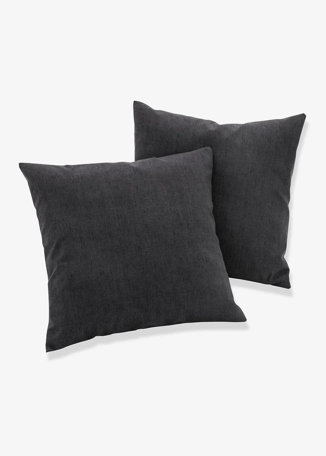 Față de pernă cu aspect de in (set/2 buc.) • gri • magazin bonprix
