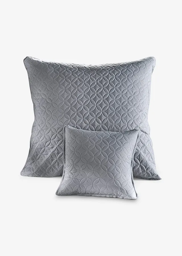 Lot de 2 housses de coussin avec surpiqûres