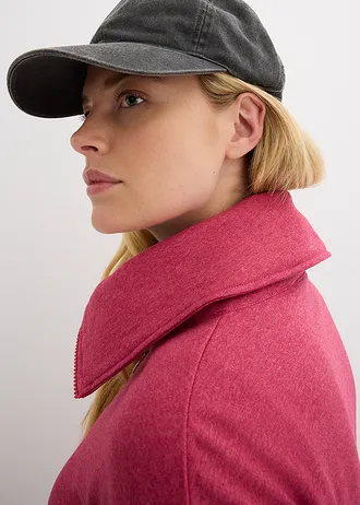 Sweater met grote schipperskraag, lange mouw • bessenpink • bonprix online shop