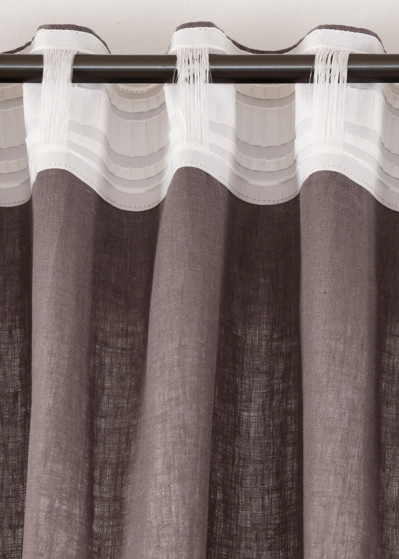 Lněný závěs (1 ks) • šedá • bonprix obchod