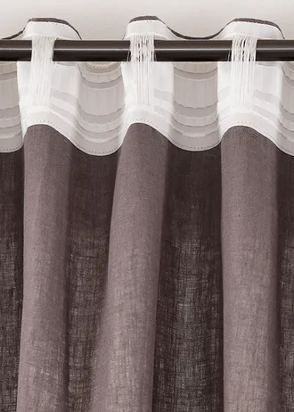 Lněný závěs (1 ks) • šedá • bonprix obchod