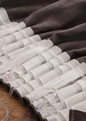 Lněný závěs (1 ks) • šedá • bonprix obchod