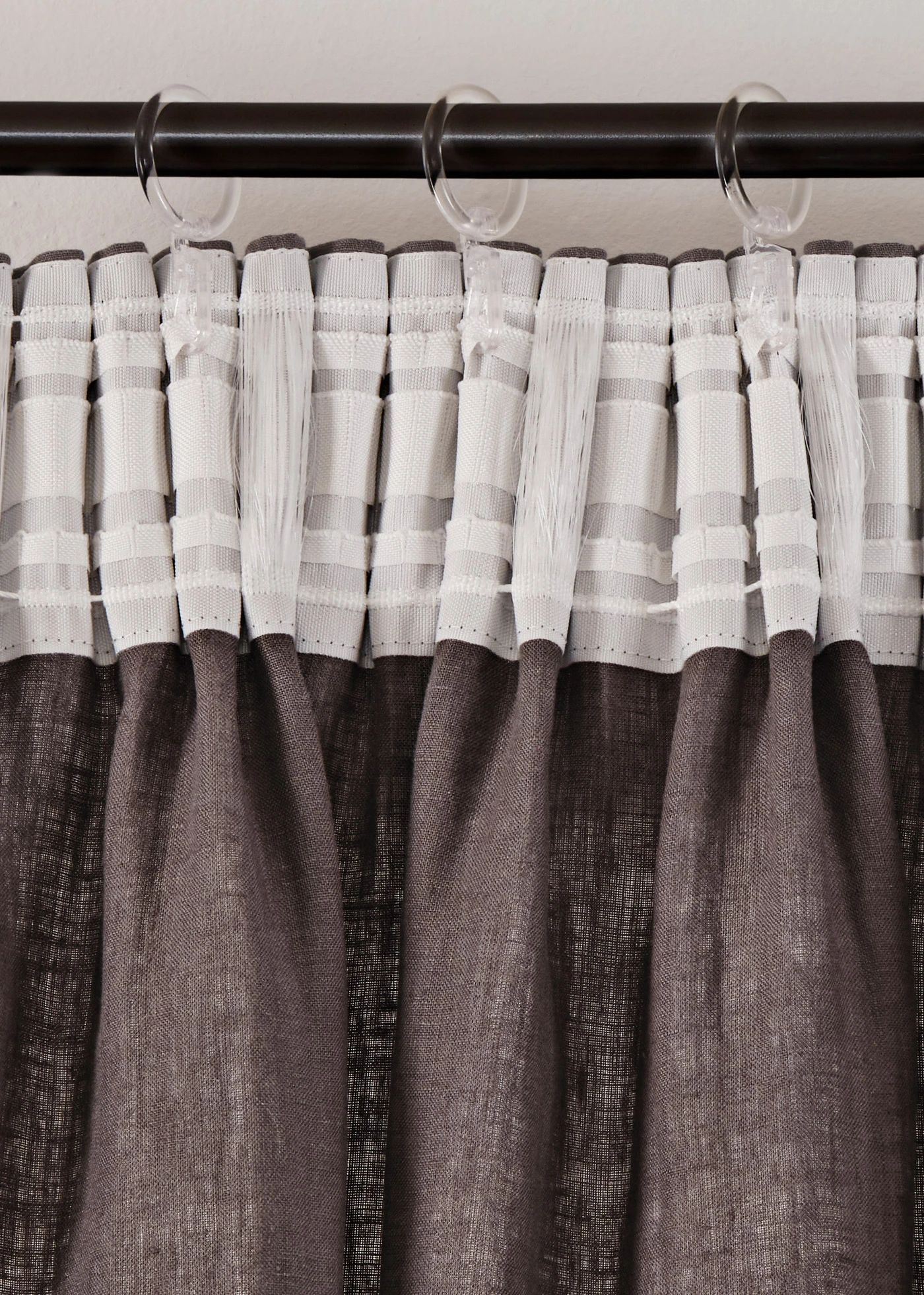 Lněný závěs (1 ks) • šedá • bonprix obchod