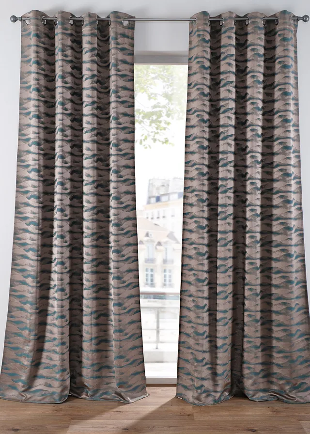Draperie jacquard cu linii ondulate (1buc.)