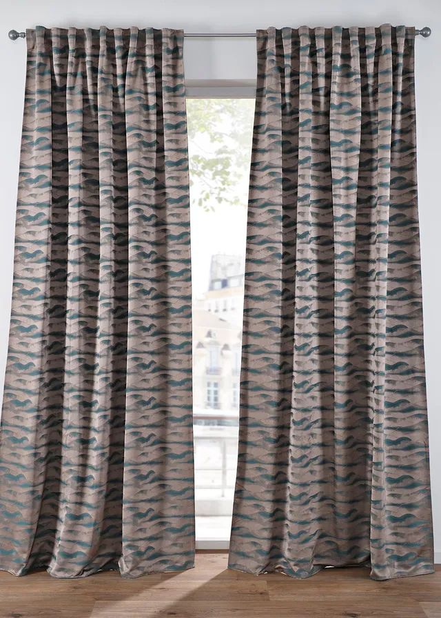 Draperie jacquard cu linii ondulate (1buc.)