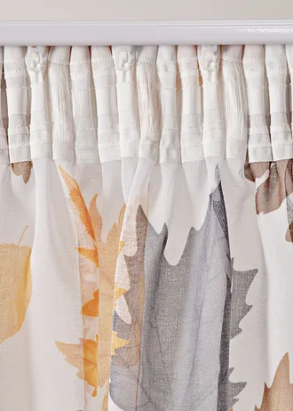 Voilage (1 pce) • sable-marron-gris floral • Boutique bonprix