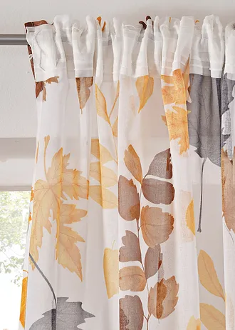 Gordijn met gerecycled polyester (1 stuk), Kleur: sand-bruin-grijs