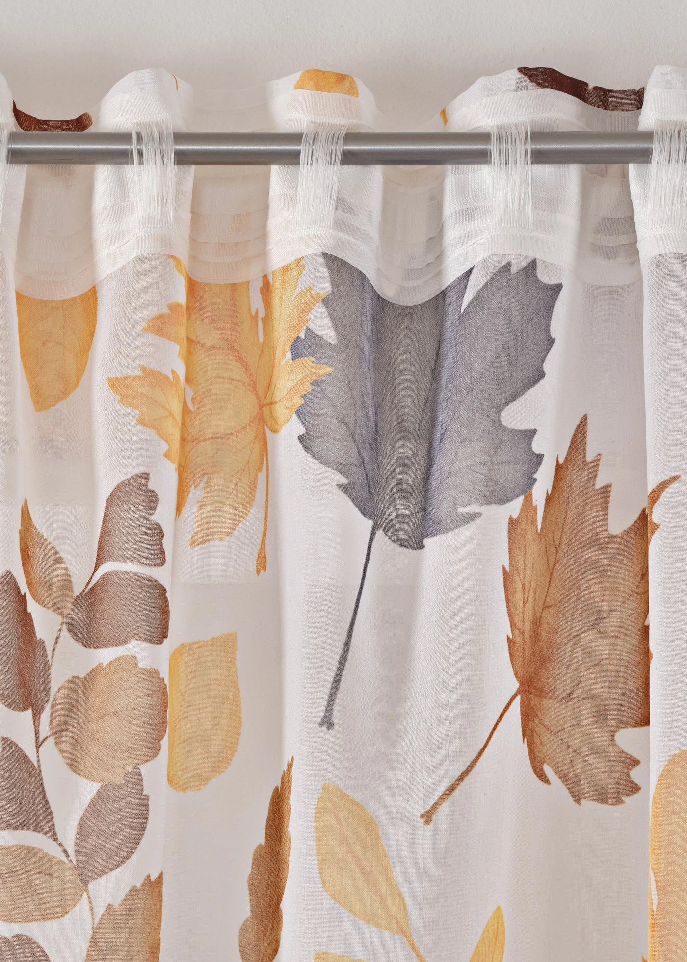Függöny újrahasznosított poliészterrel (1 db) • homok-barna-szürke virágmintás • bonprix áruház