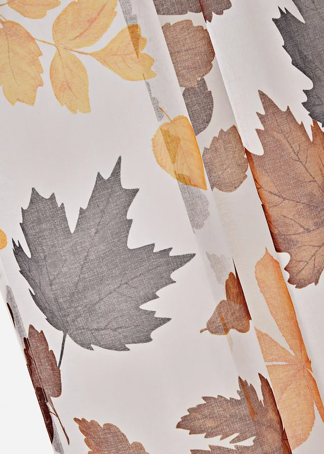 Voilage (1 pce), Couleur: sable-marron-gris floral