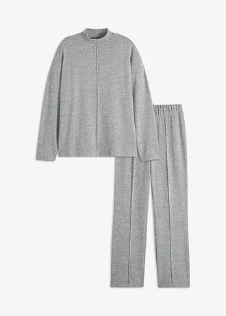 Oversized pyjama van zacht materiaal (2-dlg. set)