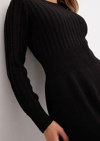 Robe en maille • noir • Boutique bonprix