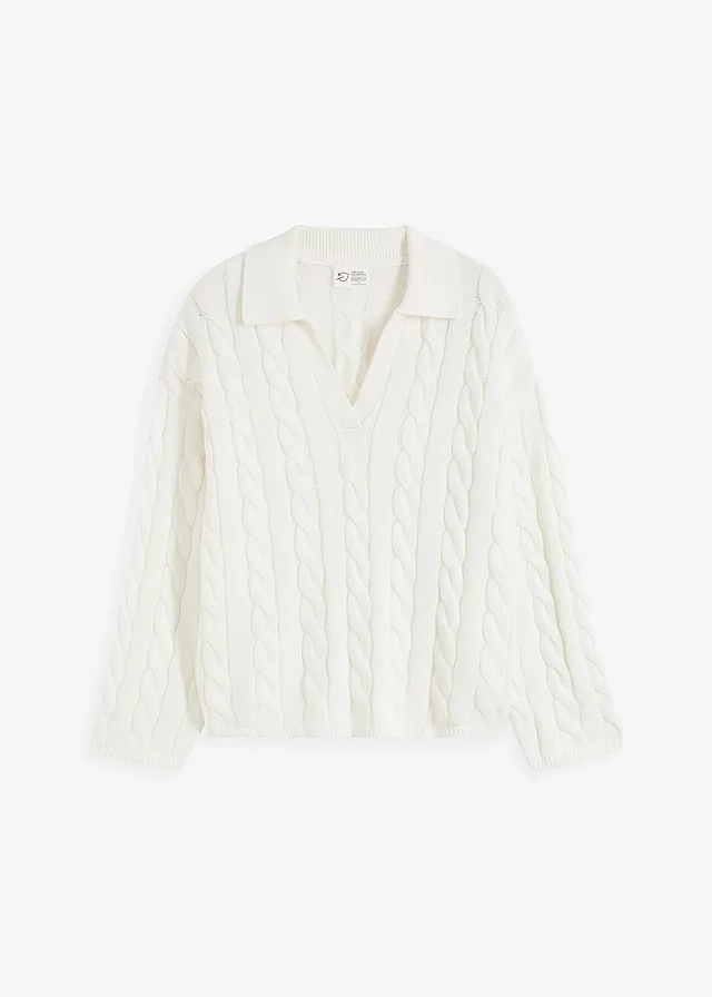 Pulóver oversize z bavlneno-kašmírového mixu